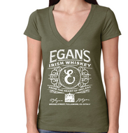 Ladies' Egan's V-neck T-shirt - Military Green